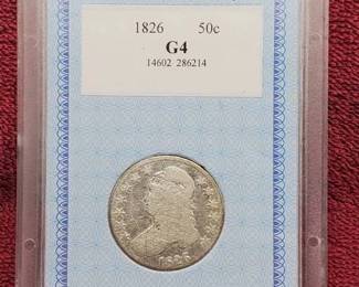 1826 Capped Bust Half Dollar AACGS G4