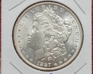 1887 Morgan Silver Dollar, Higher Grade
