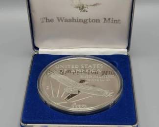 1997 Platinum Eagle--4 ozt. .999 Silver & Plated in Platinum