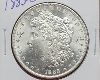 1885-O Morgan Silver Dollar, Higher Grade