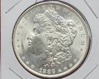 1886 Morgan Silver Dollar, Higher Grade