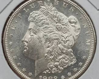 1882-S Morgan Silver Dollar, Higher Grade