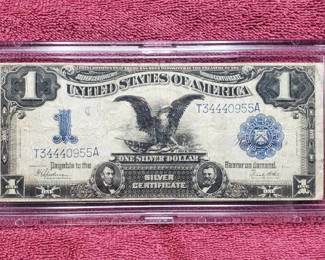 1899 $1 Silver Certificate Black Eagle Note -- Lincoln & Grant