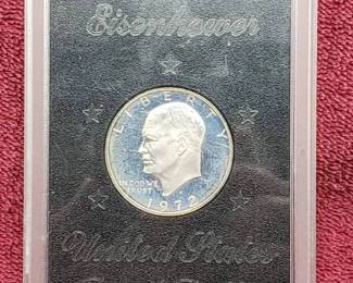 1972-S Eisenhower Silver Dollar, 40% Silver