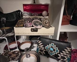 Rodeo Ready with these cool ladies belts and buckles.