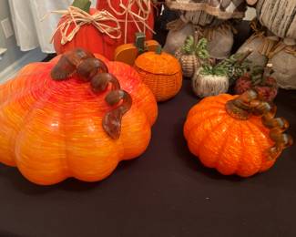 Handblown Glass Art Pumpkins