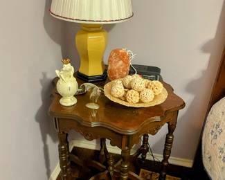 Vintage Six Leg Scalloped Side Table