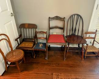 Adorable!! Vintage Children's chairs and rocking chairs