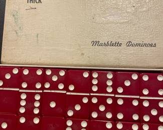 Super thick vintage Marblette Dominoes