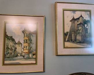 Framed and signed Nicolas Markovitch Lithographs