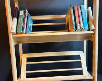 bookshelf and books