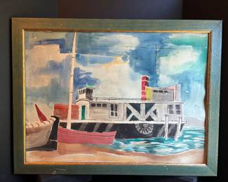 Original Bror Utter watercolor