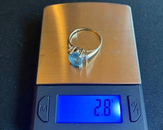 10K ring with stone