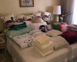 Queen Bed Set  and Linens