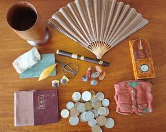 FR155Foreign Currency And Chinese Sundial Compass