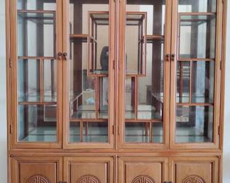 FR143VVintage Wooden China Cabinet 
