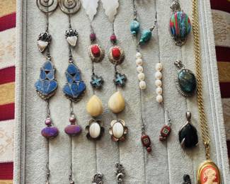 Assortment of 925 Sterling Silver Semi Precious Jewelry 