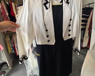 Dawn Joy Fashions two piece set black and white 