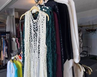 More lace and knit shawls and sweaters 