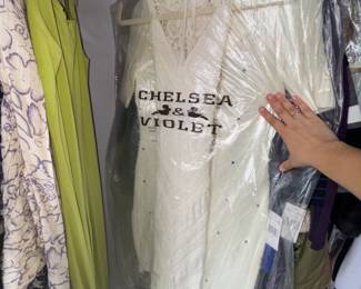 White lace formal maxi dress 