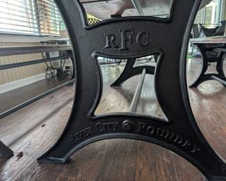 cast-iron legs 