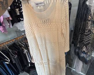 Beautiful white crochet dress boho vintage 