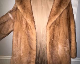 Fur coat signed PJB