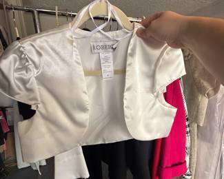 Roberts - white satin shrug