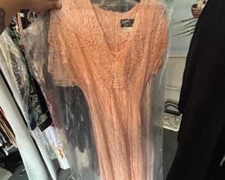 Vintage pink lace dress 