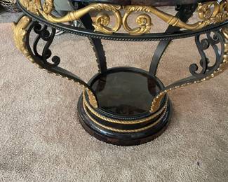 This central occasional
Table is tall
- perfect for a large entryway - it is taller than a dining table
