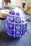 Signed Cut Crystal Egg