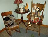 Child's Rocker & one of the Oak Chairs from the table set