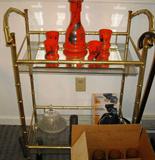 Brass & Glass Tea Cart