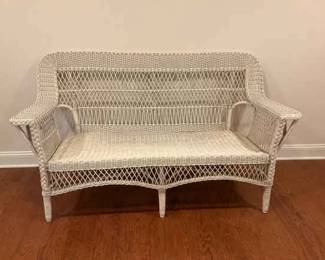White Wicker Seating