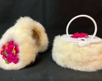 Angora Bunny Hat and Purse 