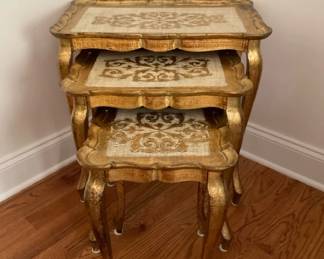 Florentine Nesting or Stacking Tables Set of 3 