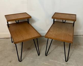 Mid Century Modern Tiered End Tables 