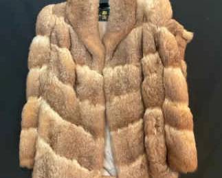 Dyed Opossum Fur Coat