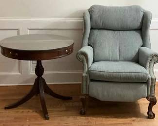 Blue Recliner Side Table