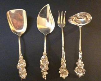 Harlequin pattern appetizer serving set