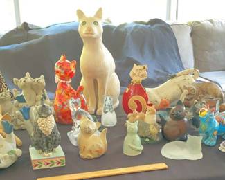 Cat Decor Lot copper Resin Cat Bookends Quarry Critters Jim Shore