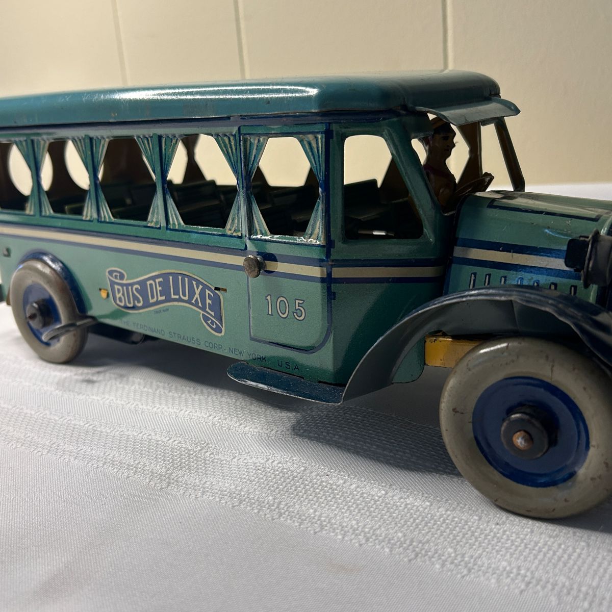1930's Ferdinand Strauss Pressed Steel Bus Model 105