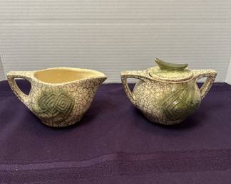 McCoy 24k Gold decorated Sugar & Creamer