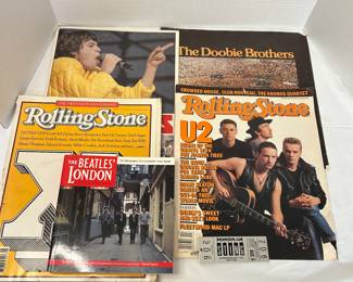 1980's Music Memorabilia - 1981 Rolling Stones Concert Poster & Magazines, Doobie Bros Program Tour, 1985 Sting Promo