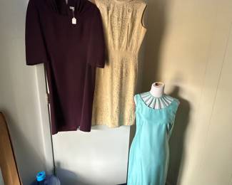 Vintage Women's Dresses in Purple, Beige and Aqua
