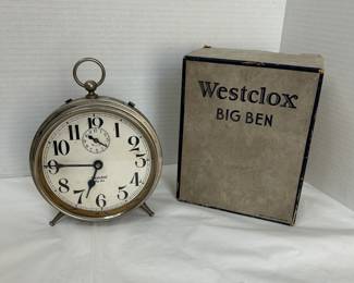 Antique Westclox Big Ben Alarm Clock with Original Box