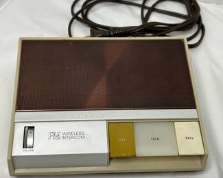 FM Wireless Intercom Set with Brown and Cream Finish