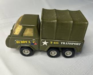 Vintage Green Transport Truck Toy by Buddy L - T-415 Model