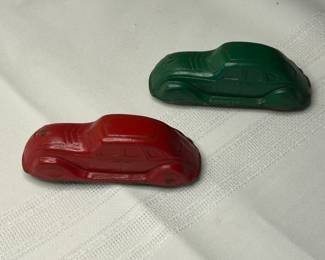Vintage Rubber Toy Cars Resembling Delahaye 165 Saoutchik,