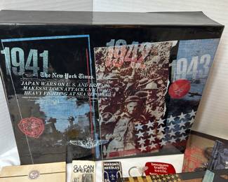 World War II Historic Collection Books and Memorabilia Set